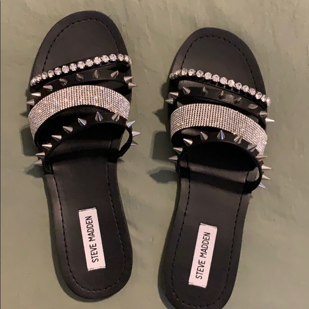 Steve Madden Studded Slide On Sandals